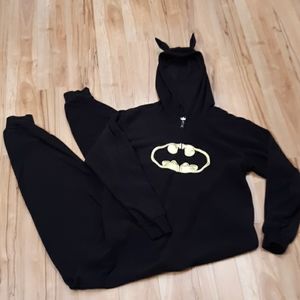 Adult fleece batman onesie pajamas l xl